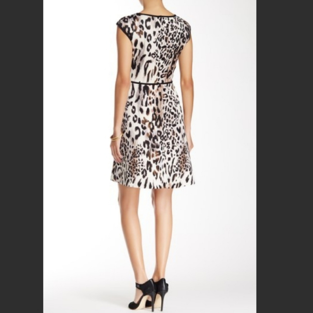 Studio One Leopard Print Fit & Flare Dress - Picture 2 of 5